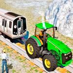 Tractor Towing Train 3D